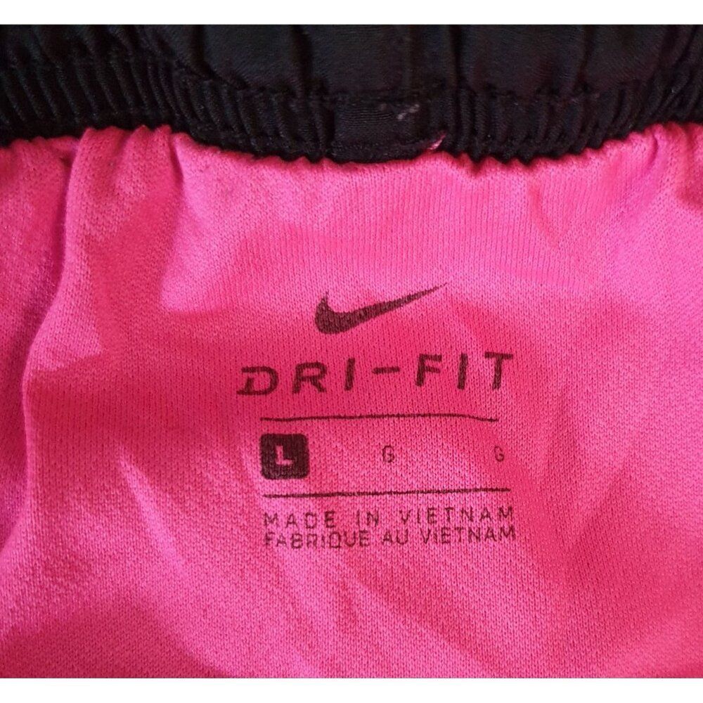 Nike Womens Running Shorts Size L Black Pink Sporty Dri-FIT Lined Athletic 3" - Picture 6 of 7